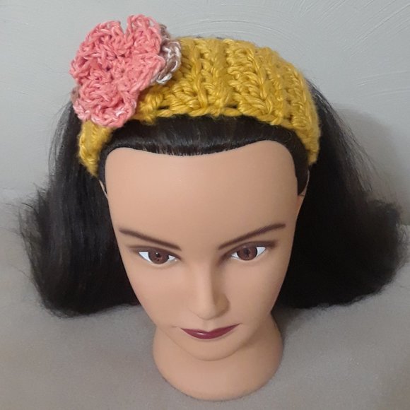 Crochet Headband with Flower - Picture 6 of 11